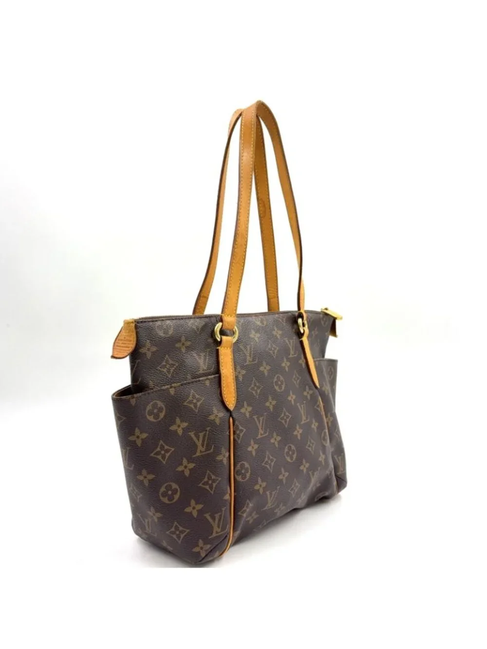 Louis Vuitton Totally PM Monogram Leather Brown Light Tote Gold